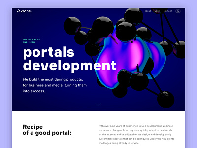 Portals Development Landing 3d development illustration landing landing page portals promo