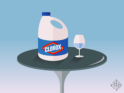 Clorox art badge clorox design dining flat illustration graphic design illustration logo wine