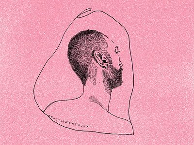 Portrait 1. art boy graphic hair illustration pink portrait procreate