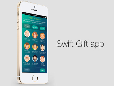 SwiftGift app design