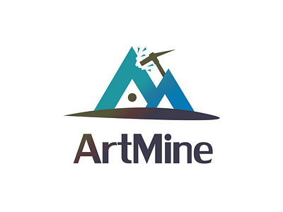 Art Mine crypto currency design logo vector