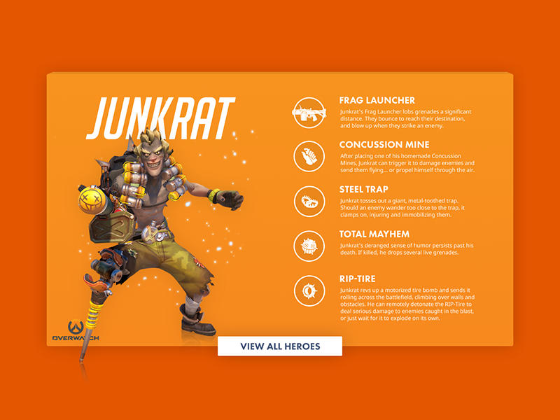 Overwatch Junkrat by Saman on Dribbble