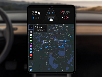 Tesla-Inspired Apple Car UI