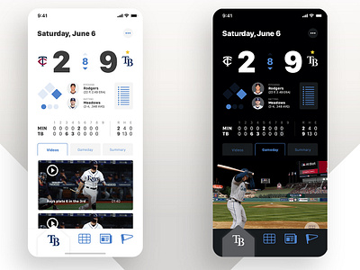 MLB At Bat App Concept app baseball concept ios mlb mobile ui