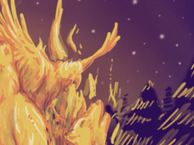 Working on roughs for a really exciting project! fire forest gigposter llustration rough screenprint
