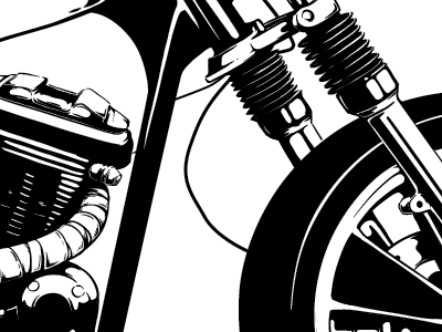 progress on this week's print engine gig illustration keyline motorcyclpostere screenprint