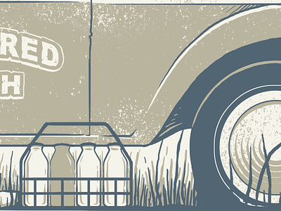 Nearly done with our first comedy tour poster. illustration milktruck poster screenprint texture wip