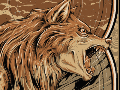 Wolf in Progress gigposter illustration poster wolf