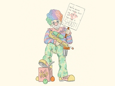 Will It Ever Be Time to Talk About Fun Control? clown illustration marker