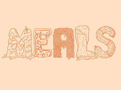 [Last] Meals zine cover chicago doodle drawing illustration ink marker pen typography zine