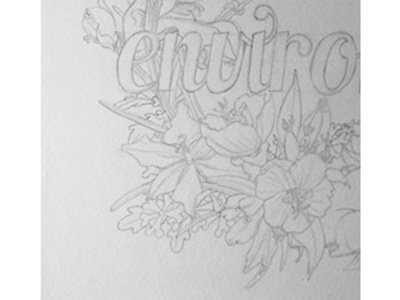 Votewip drawing floral flowers illustration lettering patagonia script