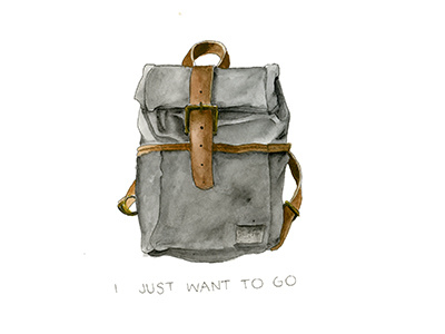 Motley Goods backpack bag design goods illustration leather paper product watercolor