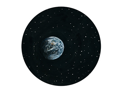 Earth earth galaxy gouache illustration outer painting planet solar space stars system