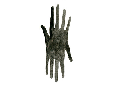 Mirrorhands ancient emblem hands mirror symbol watercolor