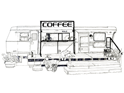 Flitch Img atx austin business coffee drawing establishment illustration ink tee trailer tshirt