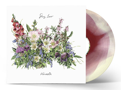 Shy, Low Record Cover Illustration album band cover floral flowers music record simple vinyl watercolor white