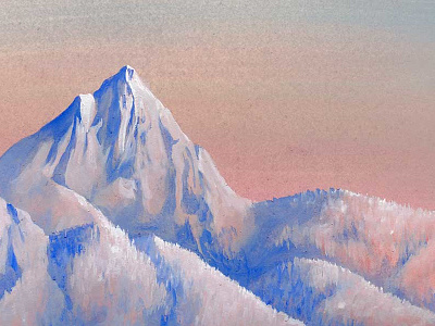Olympus adventure blue gouache mountain olympus outdoor painting pastels pink travel utah