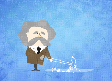 Einstein (narrator) after effects animation character einstein hammer mustache retro video
