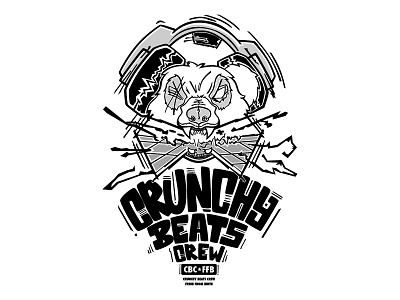 CrunchyBeats Crew (T-shirt) apparel bear brand clothing dance crew design fashion illustration logo music streetwear t shirt