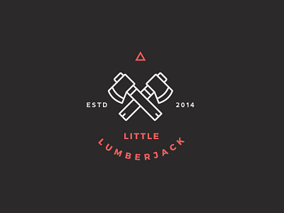Little Lumberjack Identity ax badge clean iconography identity logo lumberjack vector
