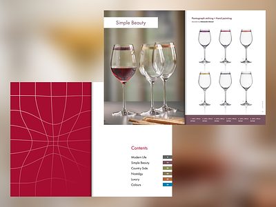 Catalogue catalog catalogue decoration design drink glass glassware glassworks handmade leaflet print wine
