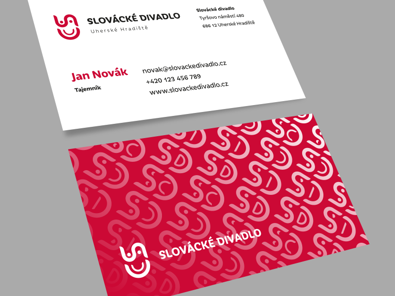 Business card theater smile logotype logo stationery card business emotions emotion