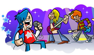 Rock Rules character music rock vector