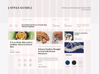 Style Guide card design guide pattern science style ui