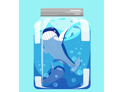 Little space illustration vector vector art vector illustration visual design whale