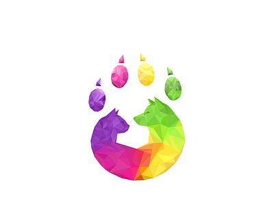 Logo for shelter for dogs and cats branding cat colorful design dog illustration illustrator logo logo design logodesign logotype vector vectorart vectorartist vectornator