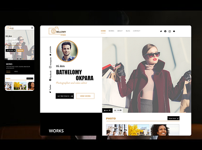 photographer potfolio design ui web