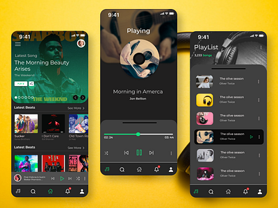 Music App mobile app mobile app design