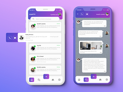 Mobile Chat App mobile app mobile ui ui