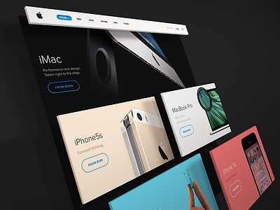 Apple store re-design concept 3d app apple concept flat ipad iphone minimal redesign