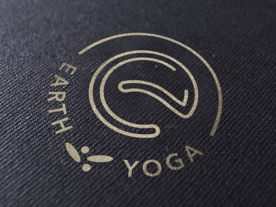 Earth Yoga logo brand canvas design earth gold logo rebrand redesign signage typography yoga