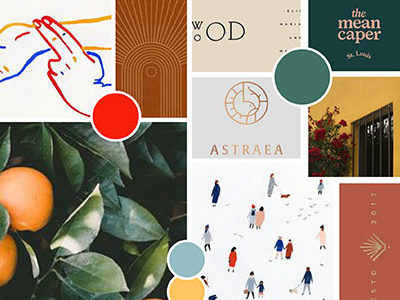 Mood board option for a nonprofit branding color community design imagery logo mood board palette