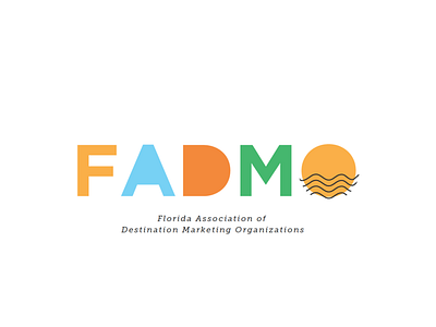 Rebranding for FADMO brand colorful design florida graphic identity line art logo redesign summer typography