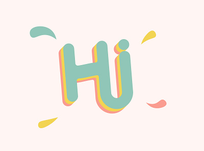 Hi colors design graphic design illustration illustrator lettering typography words