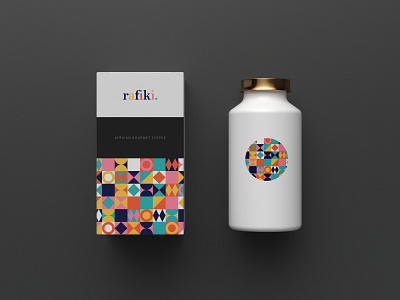 Rafiki - African Gourmet Coffee branding design logo minimal pattern vector