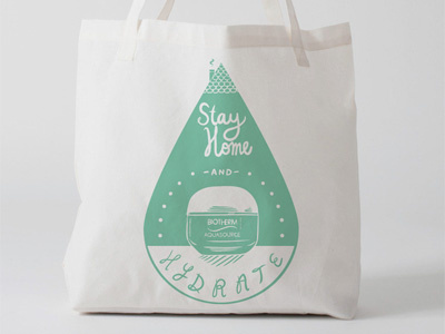 When big brand meets little brand design green hand drawn type illustration lettering product promotional tote bag type