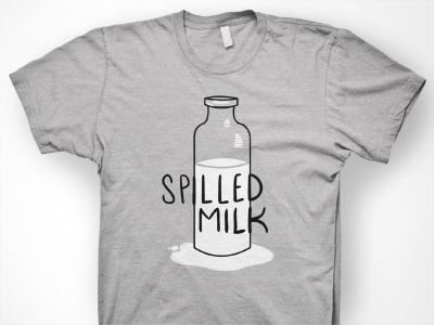 All milk err'thang apparel black design illustration logo mockup t shirt white