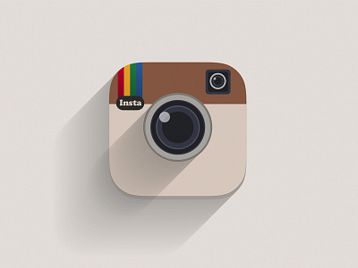 Instaflat - Instagram Icon app clean design flat icon insta instagram ios shadow