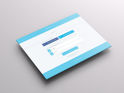 Regina - Flat Registration/login app blue box button flat form ipad login retina social ui ux