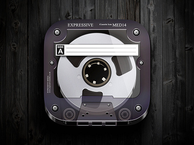 Cassette iOS Icon apple cassette design icon ios tape ui ux