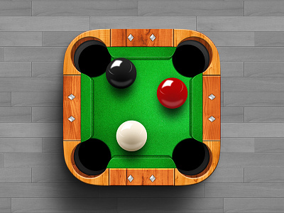 Billiards Pro iOS Icon app ball billiards icon ios pool snooker table ui wood