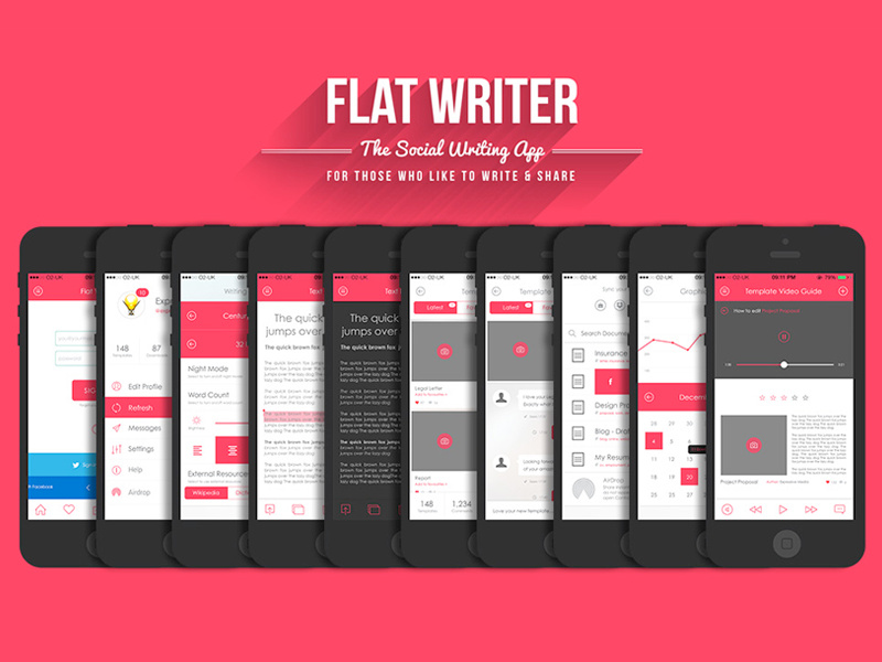 Flat Writer Can this be done? by Brian Revie on Dribbble