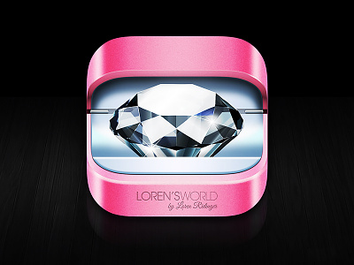 Lorens World iOS Icon android app apple beautiful box diamond icon ios mobile pink shiny