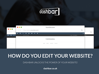 Dashbar Ad bar clean cms dashbar editor simple unique website