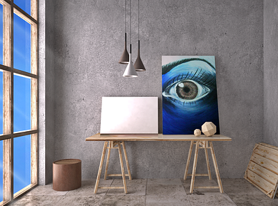 Eye See You acrylic paint acrylic painting canva