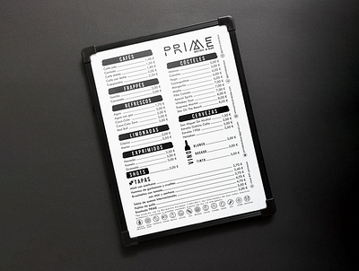 Menu Design | PRIME Bistro & Bar design menu bar menu design